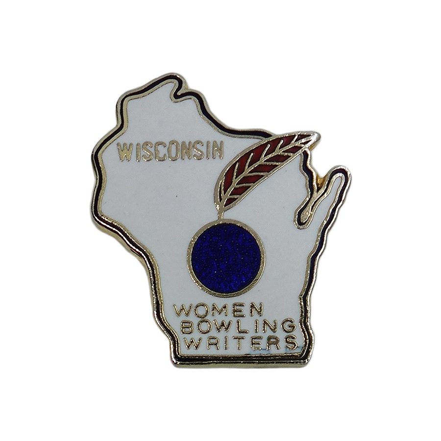 WISCONSIN ピンバッジ ブローチ WOMEN BOWLING WRITERS ボウリング