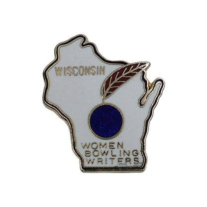 WISCONSIN ピンバッジ ブローチ WOMEN BOWLING WRITERS ボウリング