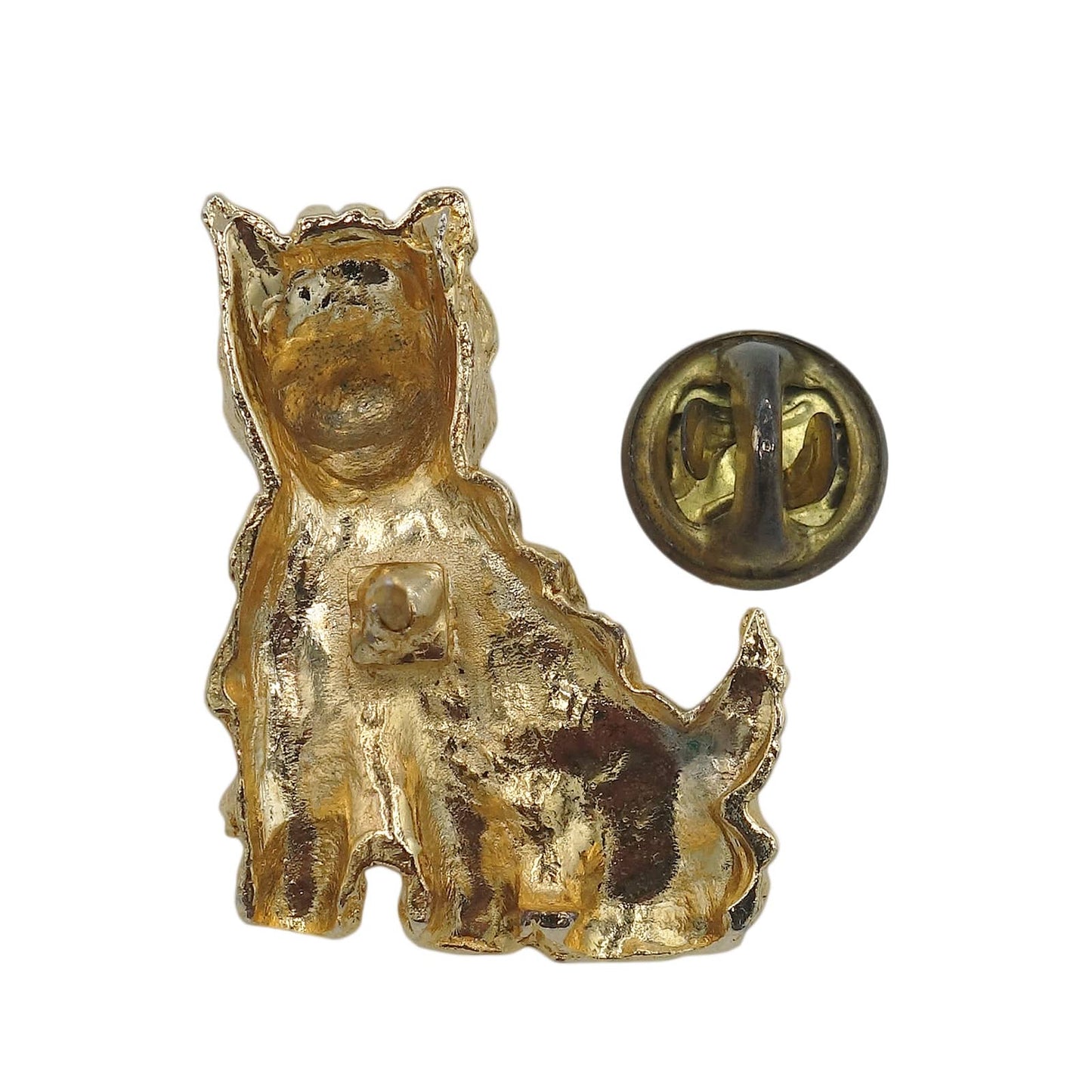 犬 ピンズ 動物 金色