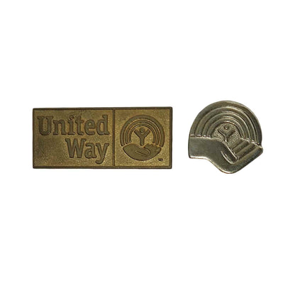 United Way ピンズ 慈善福祉団体 ユナイテッドウェイ 2点セット 留め具付き