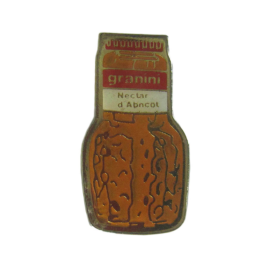 ピンズ granini フルーツジュース フランス 留め具付き レトロ ピンバッジ