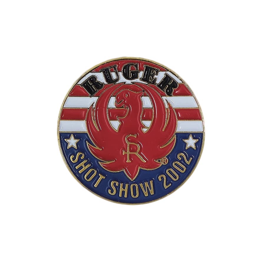 RUGER スタームルガー SHOT SHOW 2002 ピンズ 銃器製造メーカー 留め具付き