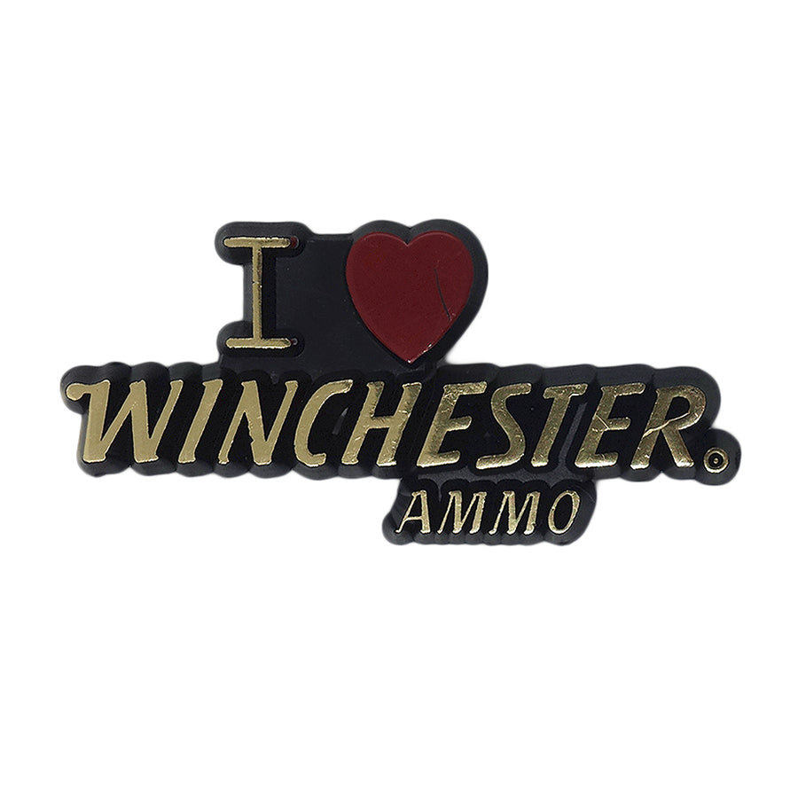 I LOVE WINCHESTER AMMO ピンズ ウィンチェスター 銃弾 留め具付き
