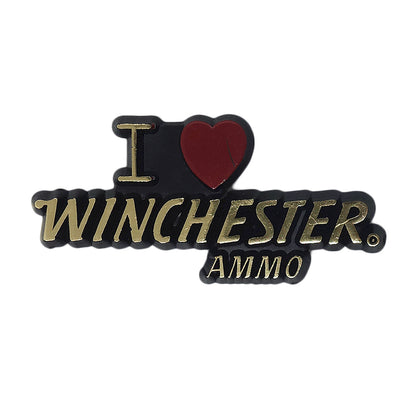 I LOVE WINCHESTER AMMO ピンズ ウィンチェスター 銃弾 留め具付き
