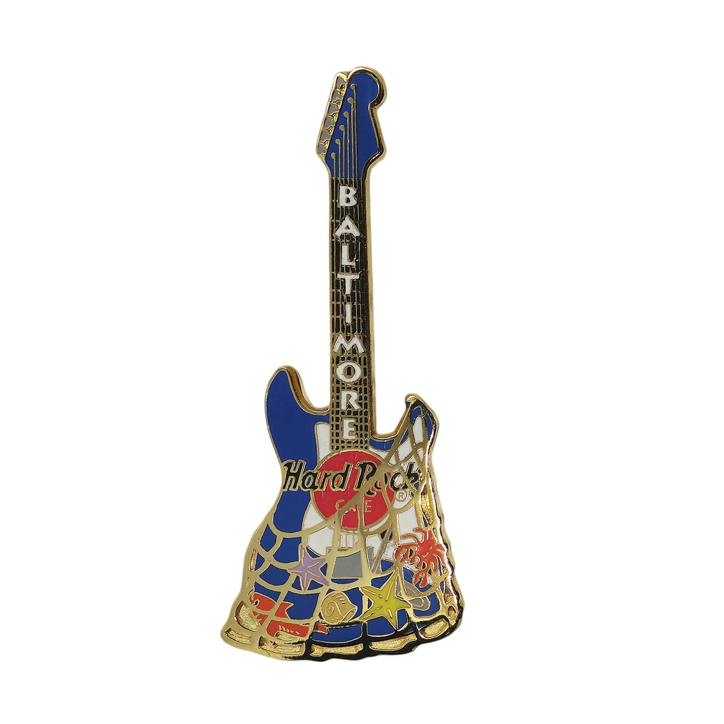 Hard Rock CAFE 魚網ギター ピンズ ハードロックカフェ BALTIMORE 留め具付き