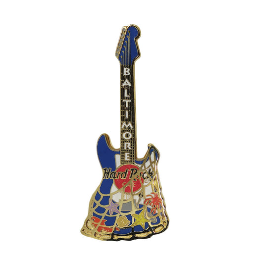 Hard Rock CAFE 魚網ギター ピンズ ハードロックカフェ BALTIMORE 留め具付き