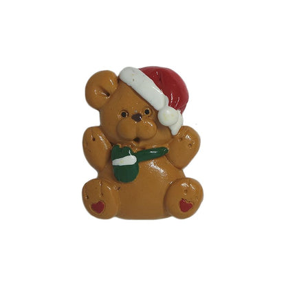 テディベア ピンズ クリスマス 留め具付き