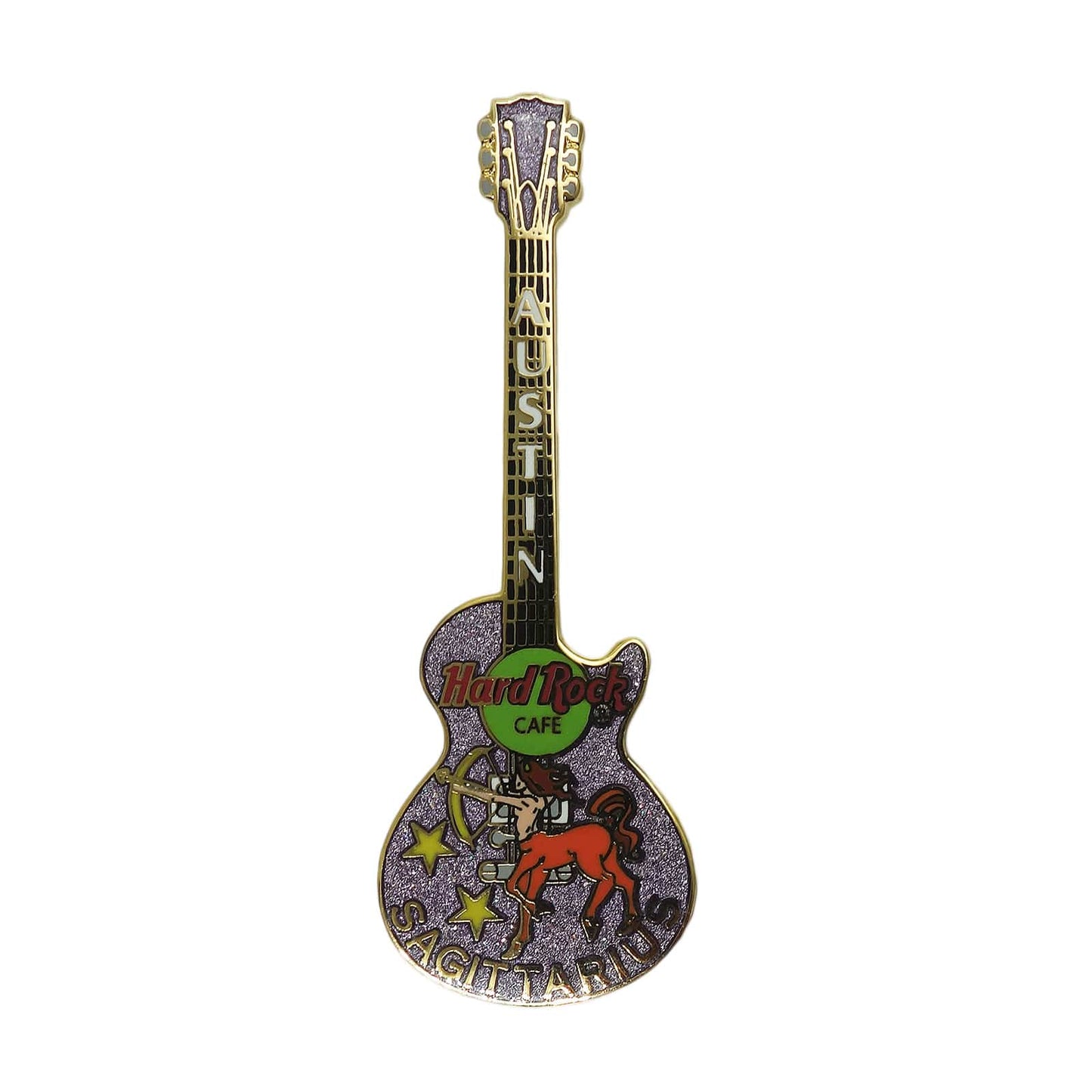 Hard Rock CAFE 射手座 ギター ピンズ ハードロックカフェ AUSTIN 留め具付き