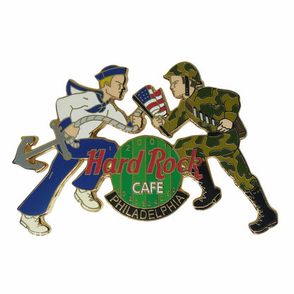 Hard Rock CAFE 兵士 ピンズ ハードロックカフェ PHILADELPHIA 留め具付き