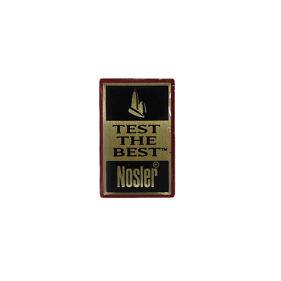 Nosler ノスラー ピンズ TEST THE BEST 弾薬メーカー 留め具付き