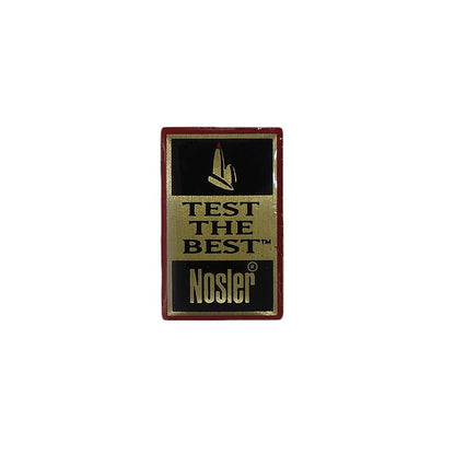 Nosler ノスラー ピンズ TEST THE BEST 弾薬メーカー 留め具付き