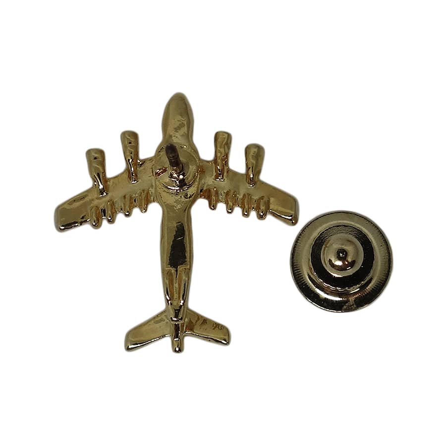 飛行機 ピンズ 金色 留め具付き