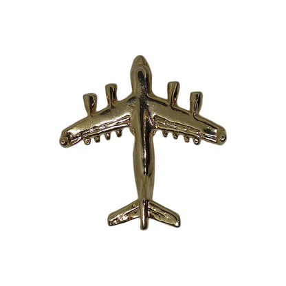 飛行機 ピンズ 金色 留め具付き