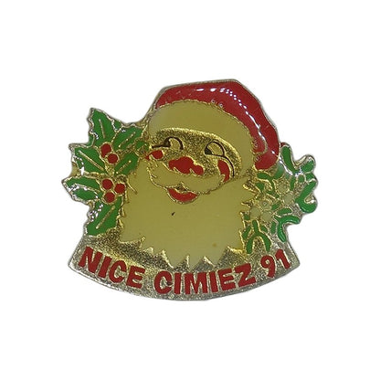 サンタクロース ピンズ フランス ニース クリスマス 留め具付き レトロ