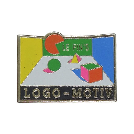 ピンズ LOGO MOTIV デザインアート 留め具付き レトロ