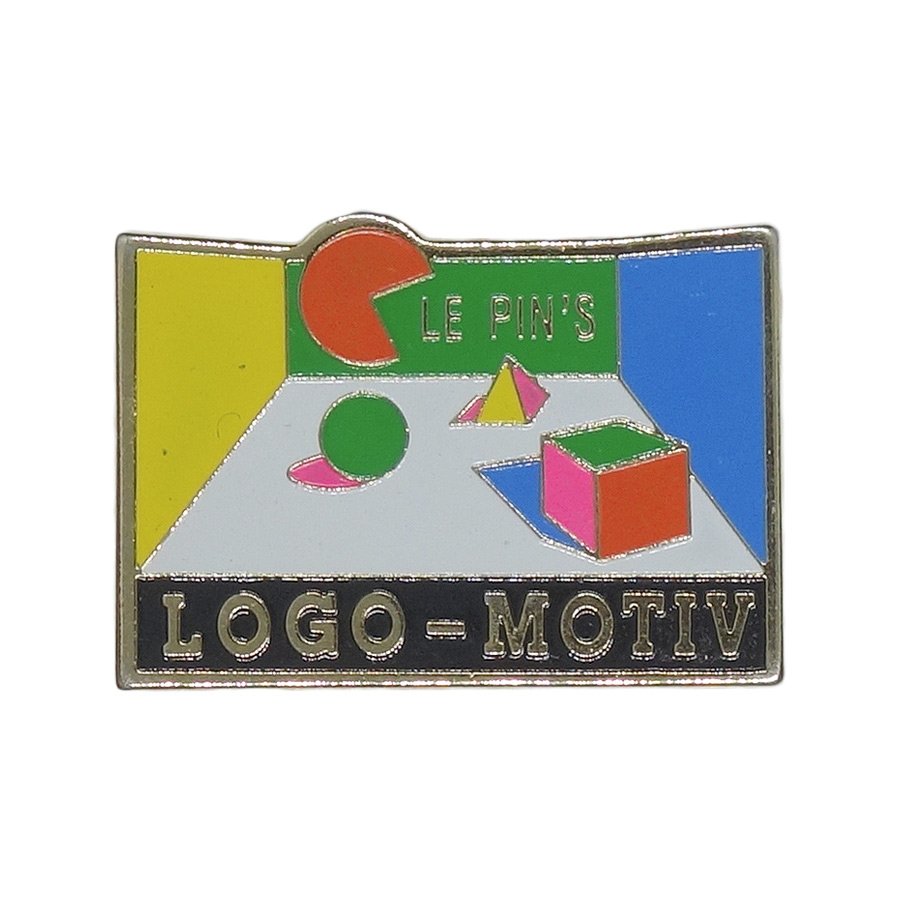 ピンズ LOGO MOTIV デザインアート 留め具付き レトロ
