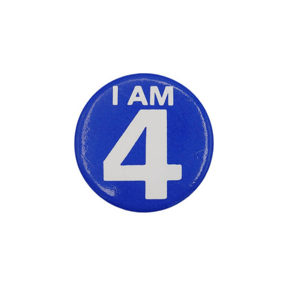 I AM 4 缶バッジ バッチ 4歳 誕生日