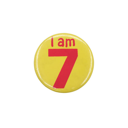 I am 7 缶バッジ バッチ 7歳 誕生日