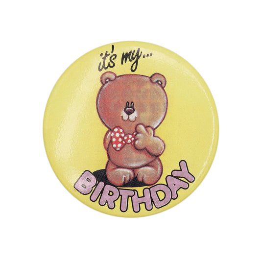 it's my BIRTDAY テディベア 缶バッジ バッチ 誕生日