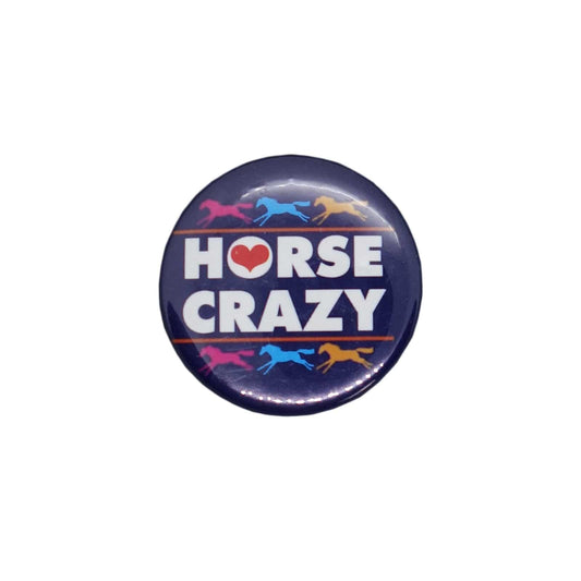 HORSE CRAZY 缶バッジ バッチ