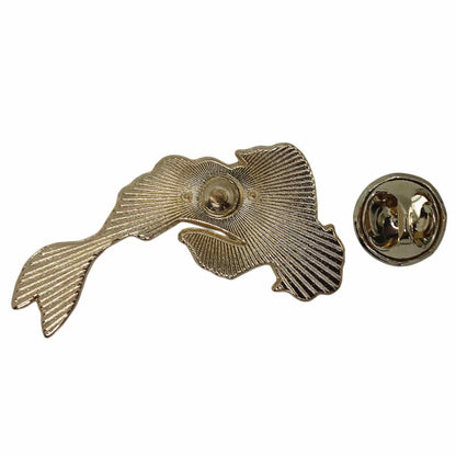 鯉 ピンズ 魚 黒 留め具付き