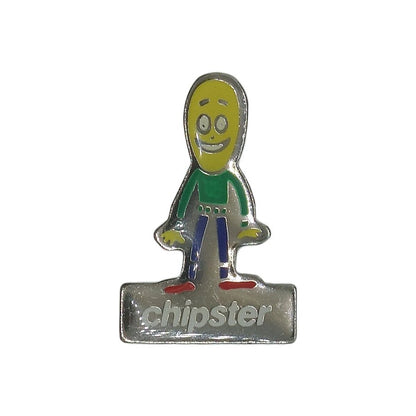 ピンズ chipster ポテトチップス キャラクター 留め具付き レトロ