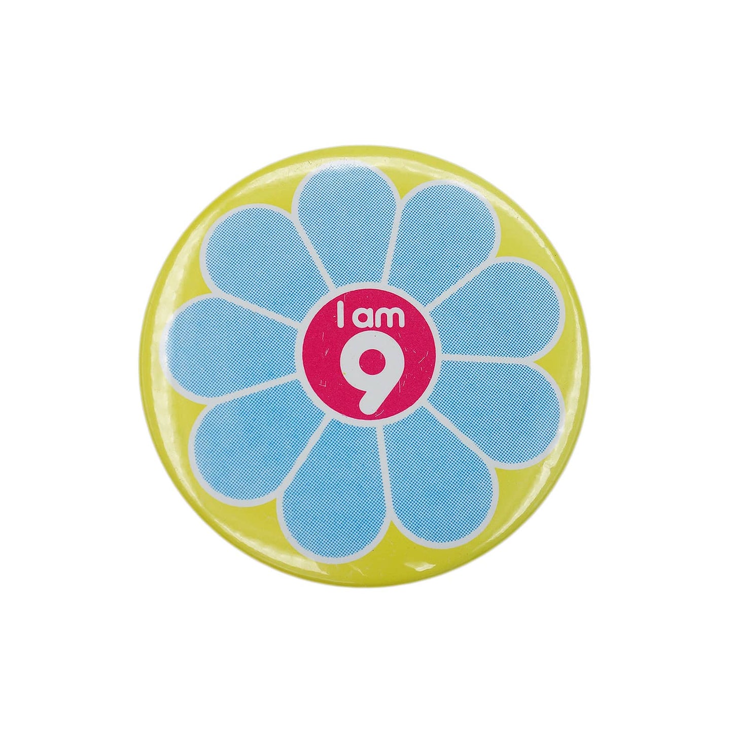 I am 9 花 缶バッジ バッチ 9歳 誕生日