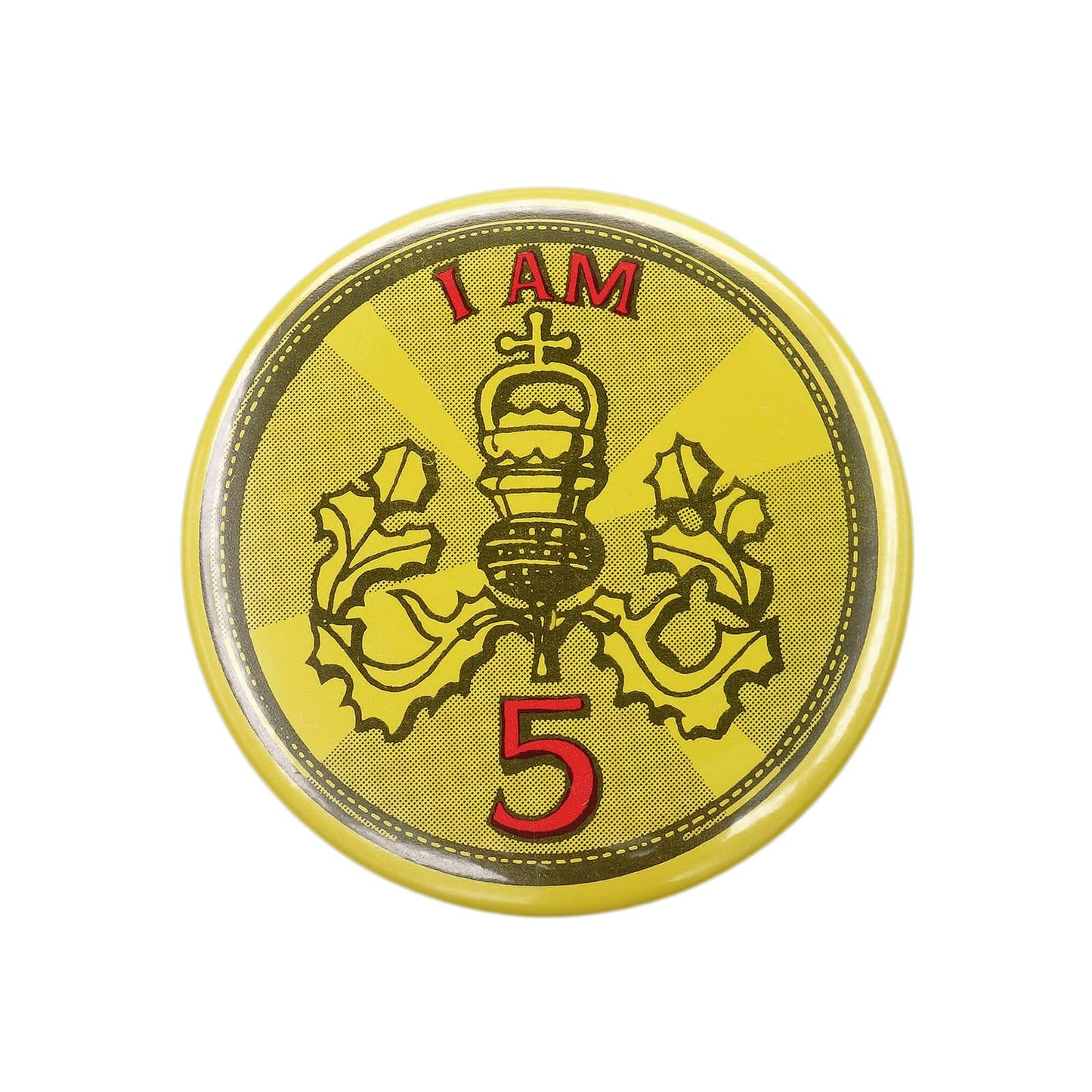 I AM 5 缶バッジ バッチ 5歳 誕生日