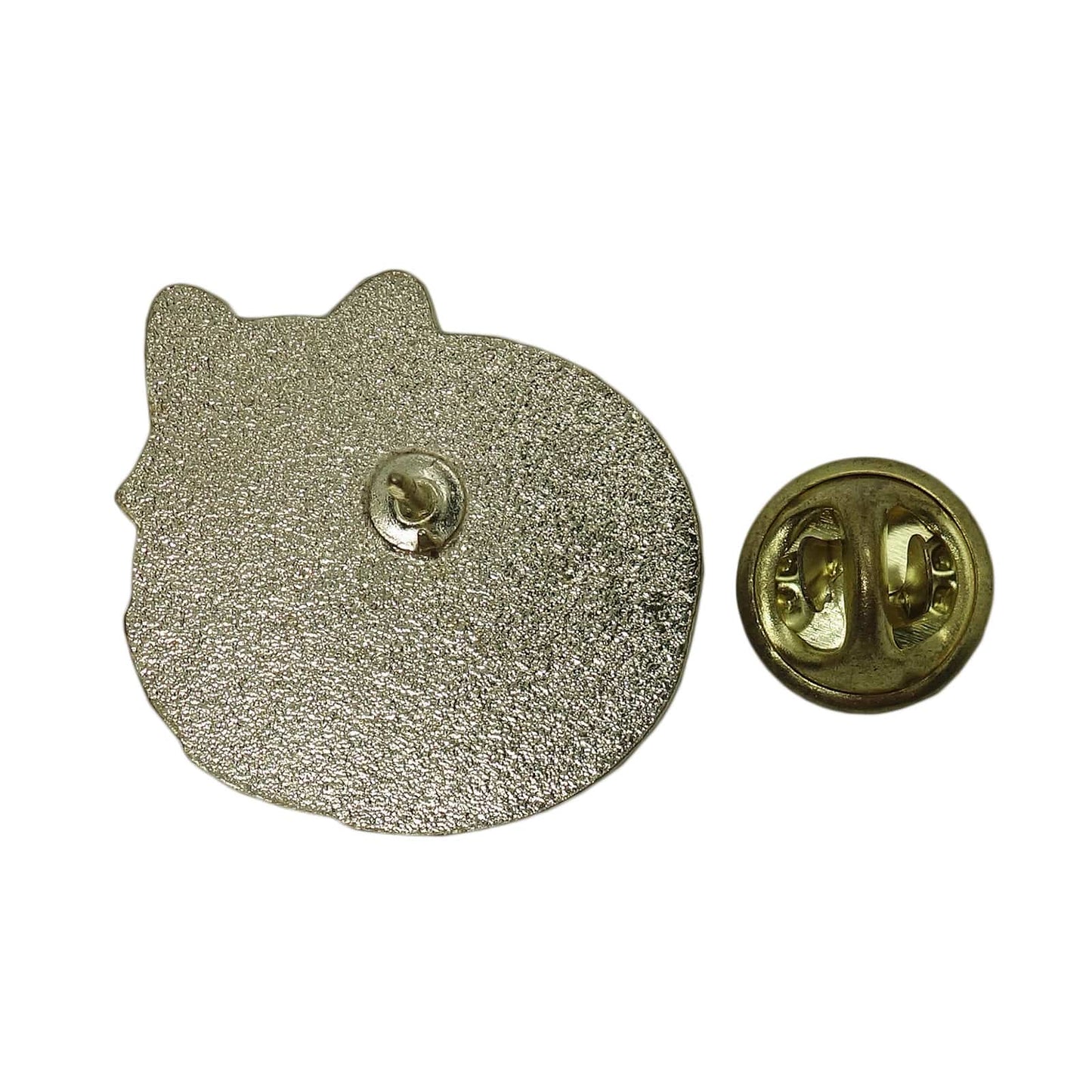 キツネ 花 ピンズ 留め具付き