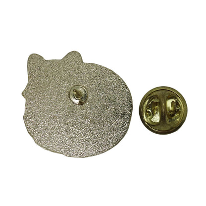 キツネ 花 ピンズ 留め具付き