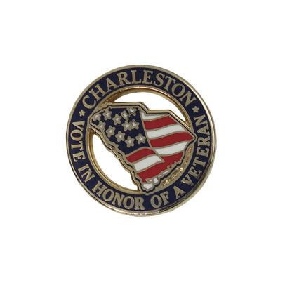 Vote in Honor of a Veteran ピンズ CHARLESTON 留め具付き