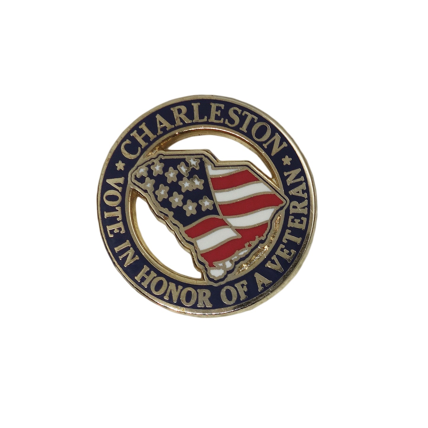 Vote in Honor of a Veteran ピンズ CHARLESTON 留め具付き