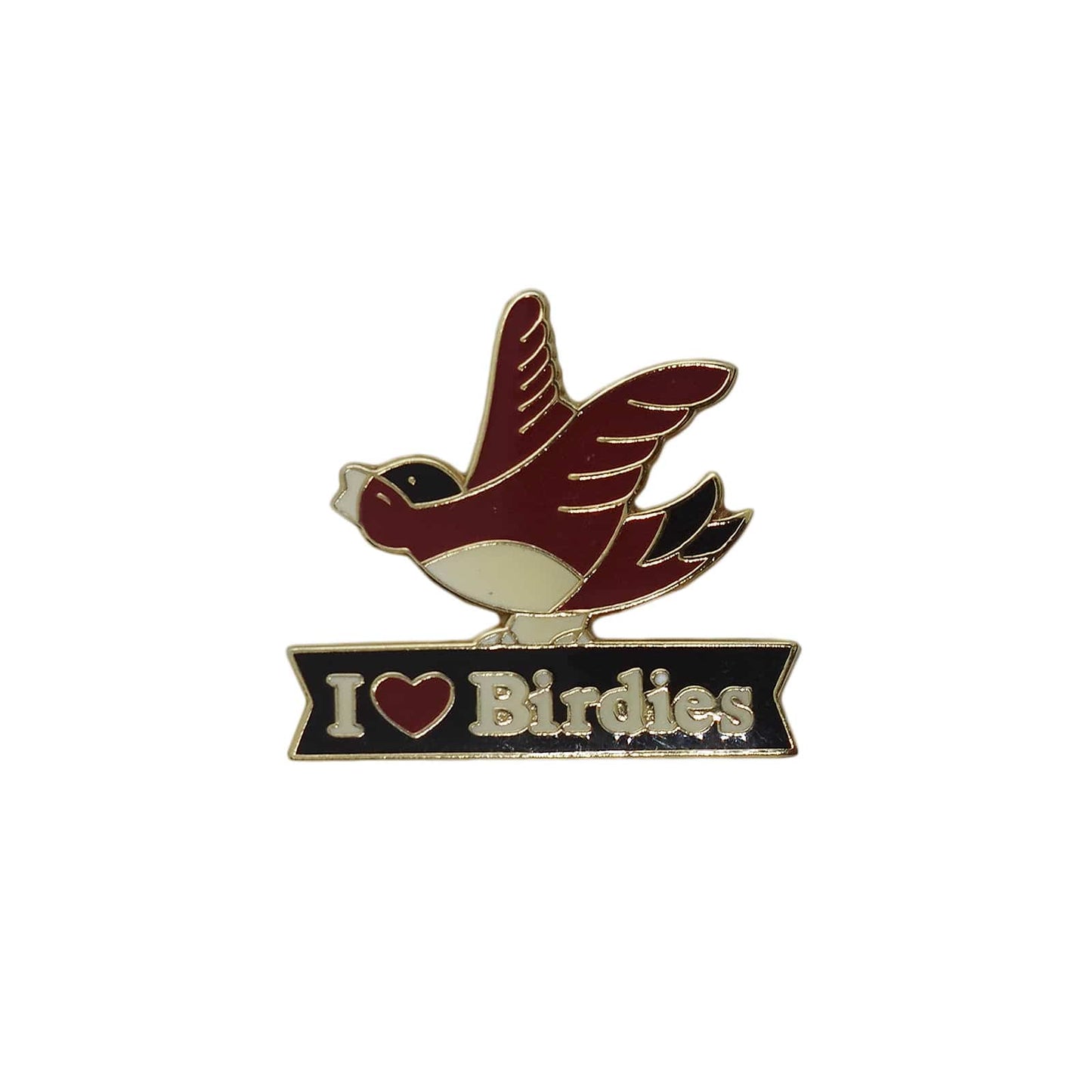 I Love Birdies ピンズ 鳥 留め具付き
