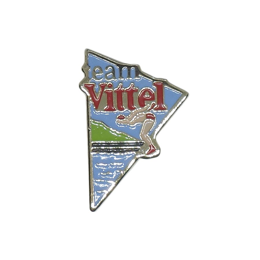 水泳 ピンズ Team Vittel ミネラルウォーターブランド ヴィッテル 留め具付き レトロ