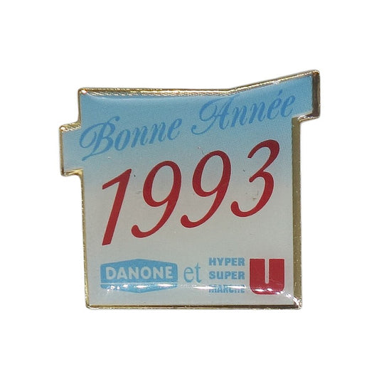 ピンズ DANONE ダノン 1993 留め具付き レトロ ピンバッチ