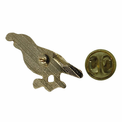 鳥 ピンズ 留め具付き