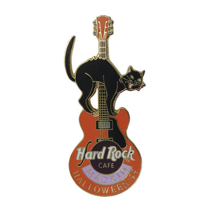 Hard Rock CAFE ハロウィン 黒猫 ギター ピンズ ハードロックカフェ MADRID