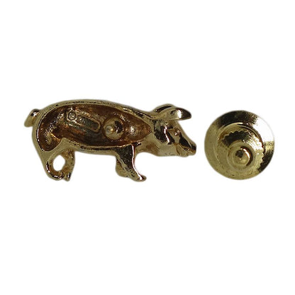CAMCO 豚 ピンズ 動物 金色 留め具付き