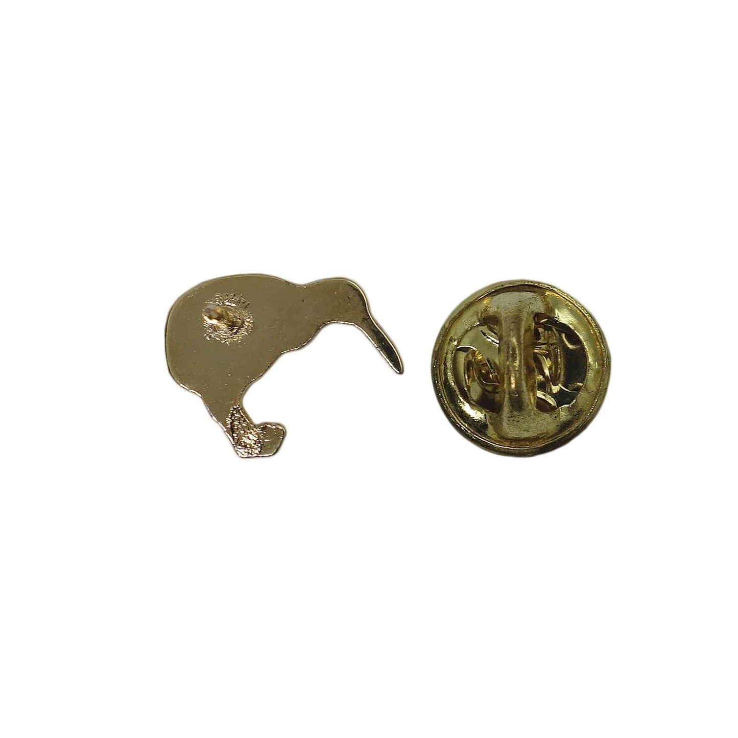 キーウィ 鳥 ピンズ 金色 留め具付き
