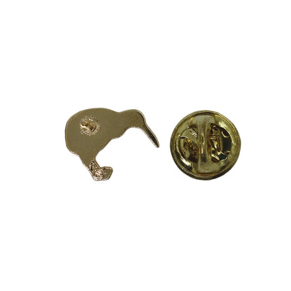 キーウィ 鳥 ピンズ 金色 留め具付き