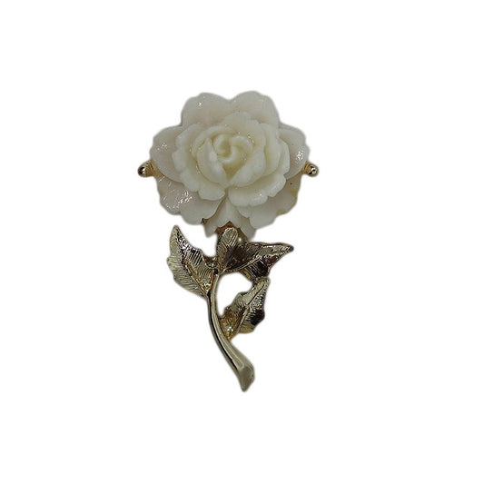 薔薇 ブローチ 花 ホワイトローズ