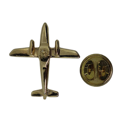 飛行機 ピンズ 金色 留め具付き