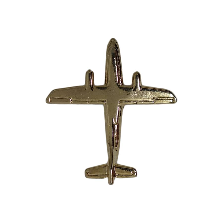 飛行機 ピンズ 金色 留め具付き