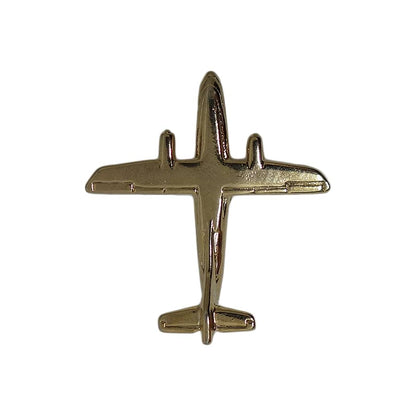 飛行機 ピンズ 金色 留め具付き
