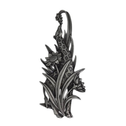JJ キリンと花 ブローチ JONETTE JEWELRY