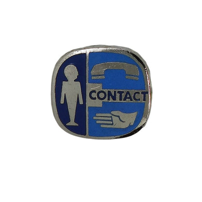 CONTACT ピンズ 留め具付き 電話 手