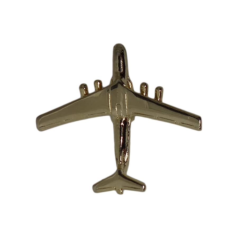 飛行機 ピンズ 金色 留め具付き