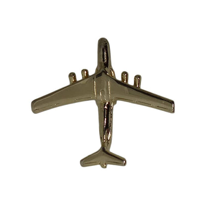 飛行機 ピンズ 金色 留め具付き