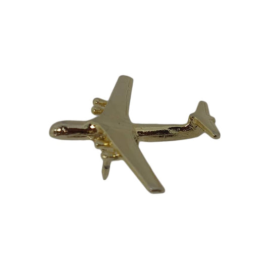 飛行機 ピンズ 金色 留め具付き
