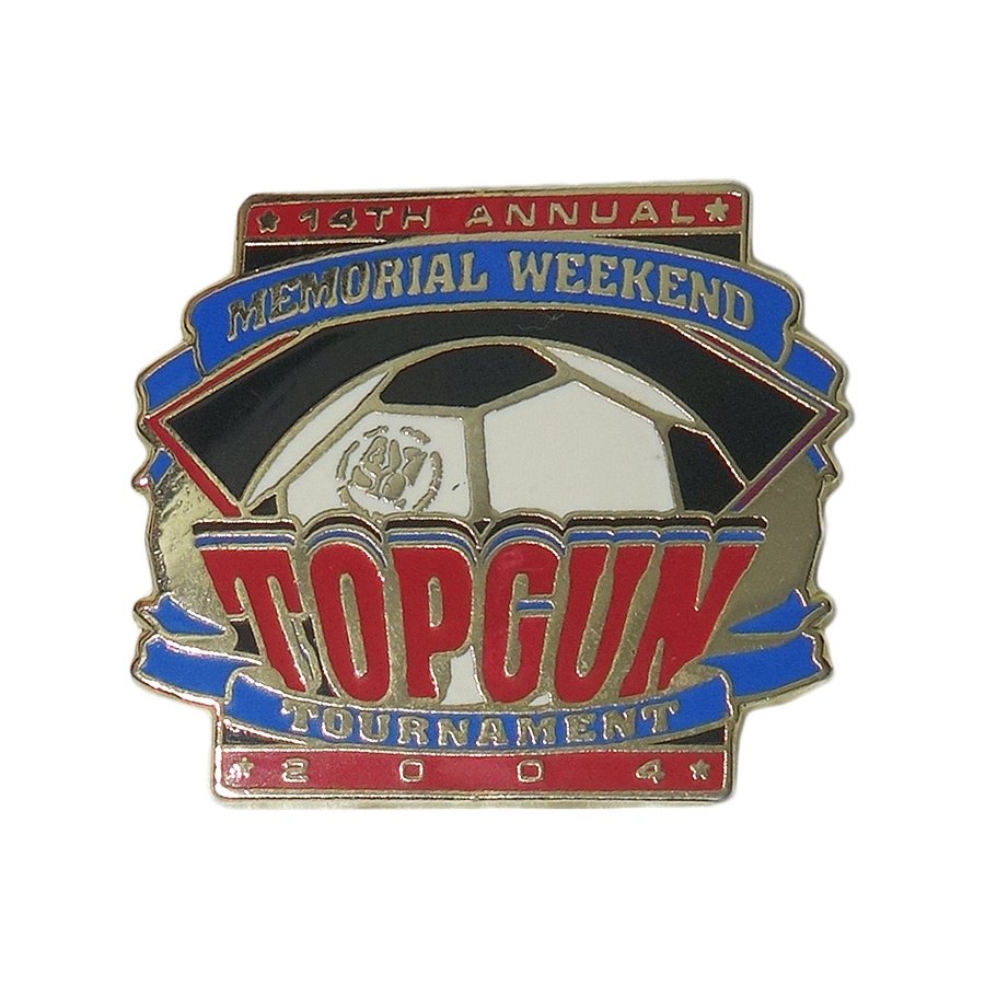 サッカー大会 ピンズ TOPGUNトーナメント 留め具付き